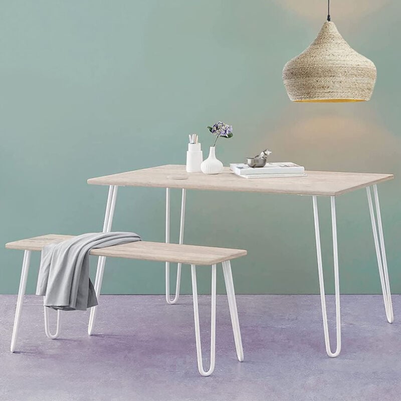 Haloyo - 41cm diy Pieds de Table en Métal ®,4pcs,Blanc
