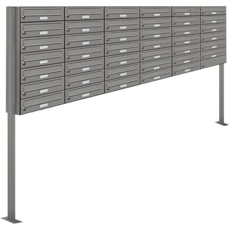41er Premium Standbriefkasten  RAL 9007 freistehend Postkasten Ständer 6x7