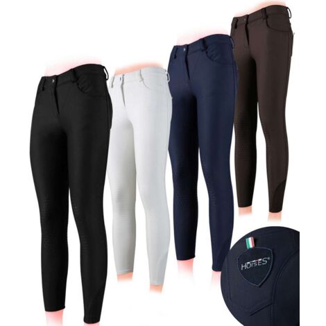 42 IT, Bianco: Pantaloni da donna in tessuto tecnico felpato modello Piper