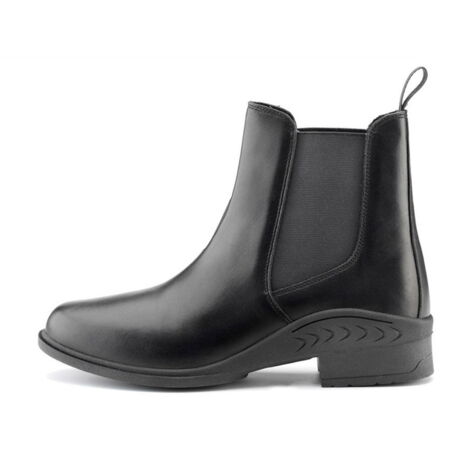 42, Noir 10: Bottes d'équitation en cuir de veau véritable doublées de clous en caoutchouc antidérapants