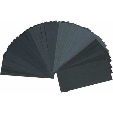 42 PCS Papier de Verre Abrasif 3 x14 Catégorie de Grain Extra-Fin 120/180/240/320/400/600/800/1000/1200/1500/2000/2500/3000/5000 à Sec et Humide Pour Poncer Phares En Plastique, Bois,metal,Travail à L