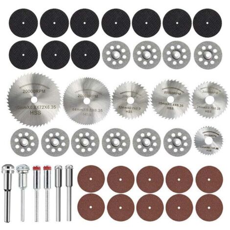 42-Piece Rotary Tool Cutting Disc Set, Diamond Cutting Disc for Wood and Metal, Circular Saw Blade, Resin Cutting Disc, Diamond Disc
