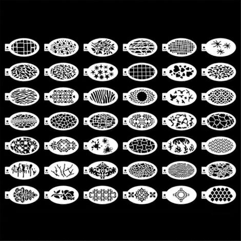 42 pochoirs pour maquillage du visage 3 x 5,5 pouces, pochoirs pour maquillage corporel