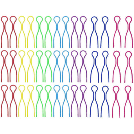 42 Spulenclips, 7 Farben, robuste und langlebige Kunststoffclips, geeignet für Nähmaschinen, erleichtern die Organisation Ihrer Spulen.