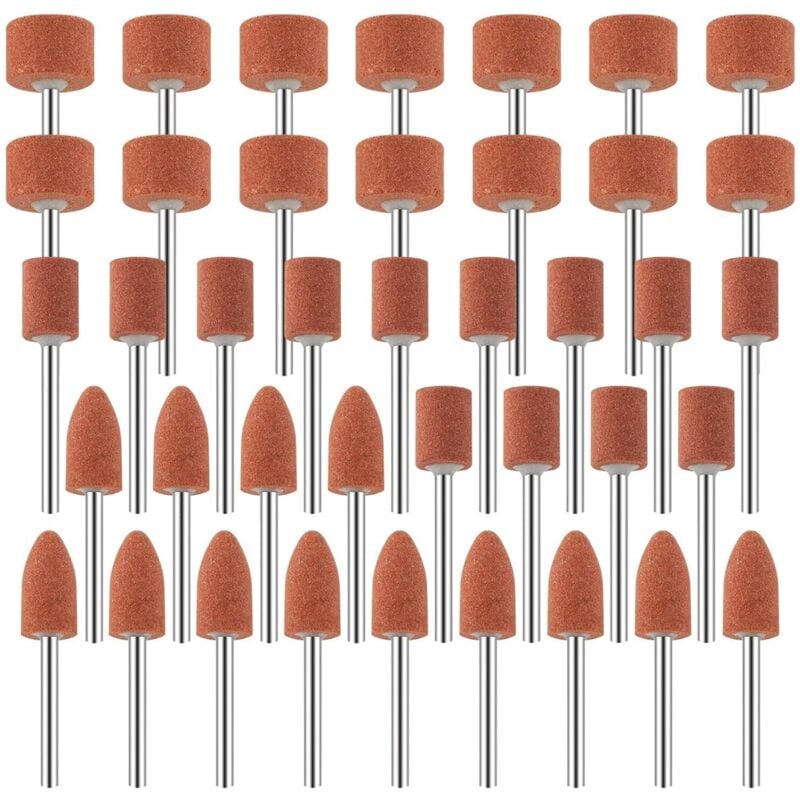Image of 42 Stücke Korund Schleifstift-Set Steinschleif-Polierkopf zum Schleifen, Polieren, Entgraten