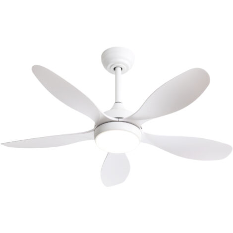 42-Zoll-Deckenventilator mit Licht und Fernbedienung, 6 Windgeschwindigkeitsstufen, reversibler Gleichstrommotor