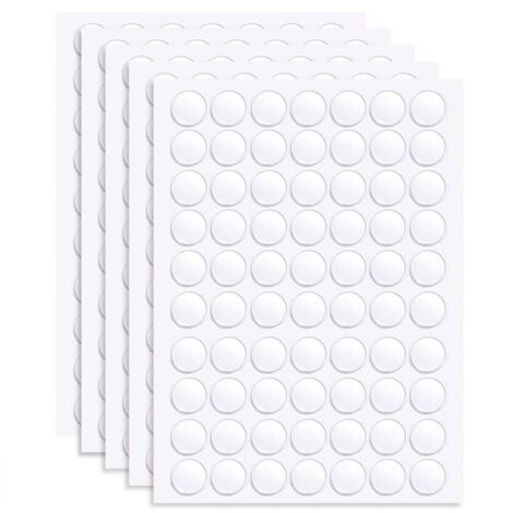 420 Pièces Ruban Double Face Transparent Rond Points Adhésifs Autocollant Adhésif Amovible Multi-usages Sans Trace pour Décorations de Fête, Bricolage, Maison (10mm)