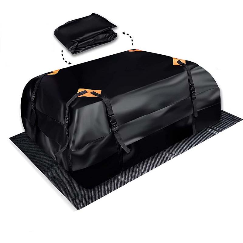 420D Outdoor Car Roof Bag Outdoor Luggage Bag Outdoor Camping Car Roof Storage Bag + Anti-slip Mat Tonchean
