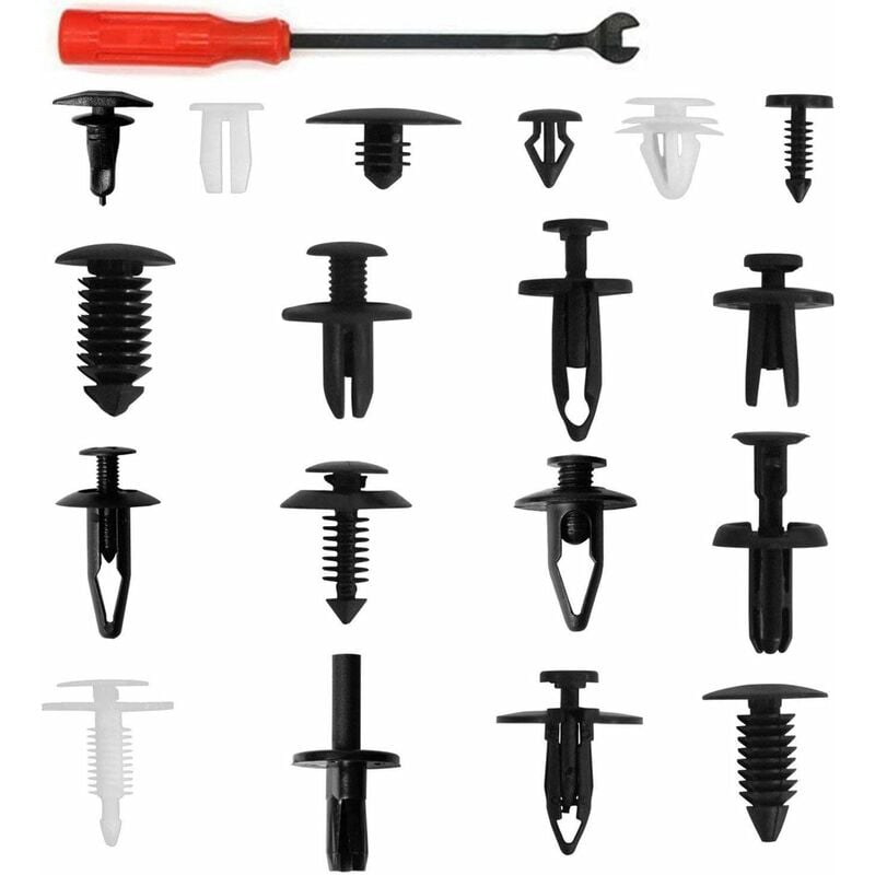 Fei Yu - 421pcs Clips de Garniture de Voiture Clip de Panneau Universel Universel Dispositif de retenu de poussee Rivet en Plastique Clips de