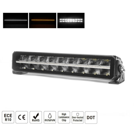 42.8 cm / 17 Инча 12V - 24V Led Bar Лед Бар Пиано дизайн Диоден Прожектор Супер Мощен Бяла и Оранжева Светлина Габарит М