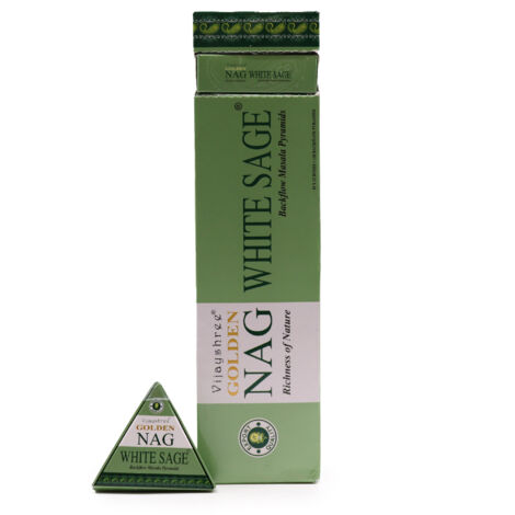 42g Jumbo Golden Nag - Cônes d'encens à reflux de sauge blanche- Vendu par 1