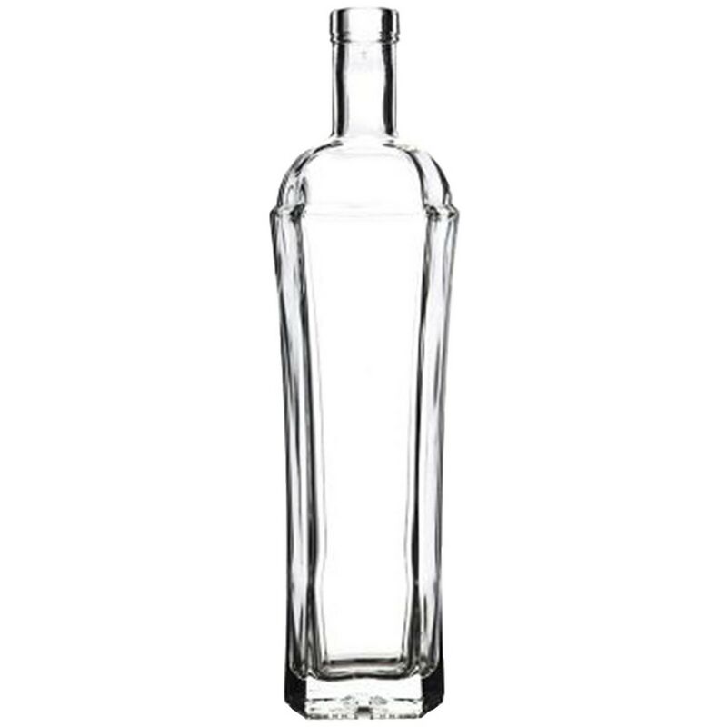 Image of Gruppo Vetro Somma - 42PZ bottiglia in vetro per distillati 'exagon' 500 ml - colore bianco