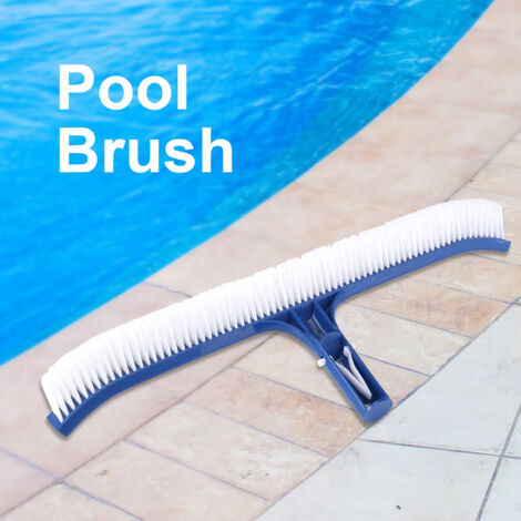43 cm lange blaue Kunststoff-Poolreinigungsbürste, kompatibel mit allen Stangen – Mehrzweckbürste für Teiche, Aquarien und Duschen