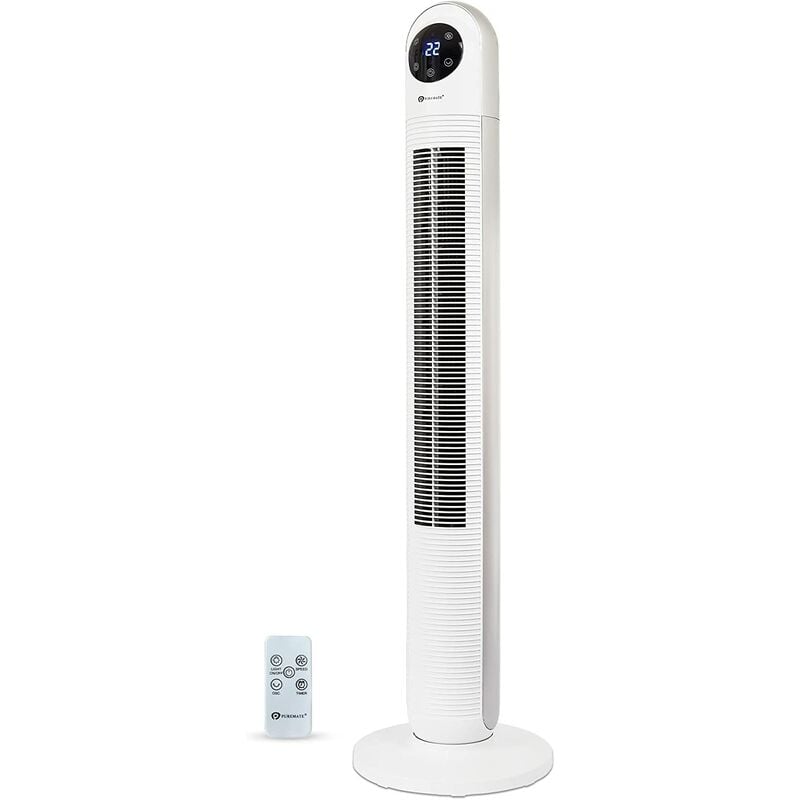 Image of 43″ Tower Fan with Oscillation, Portable Cooling Tower Fan with Timer - White