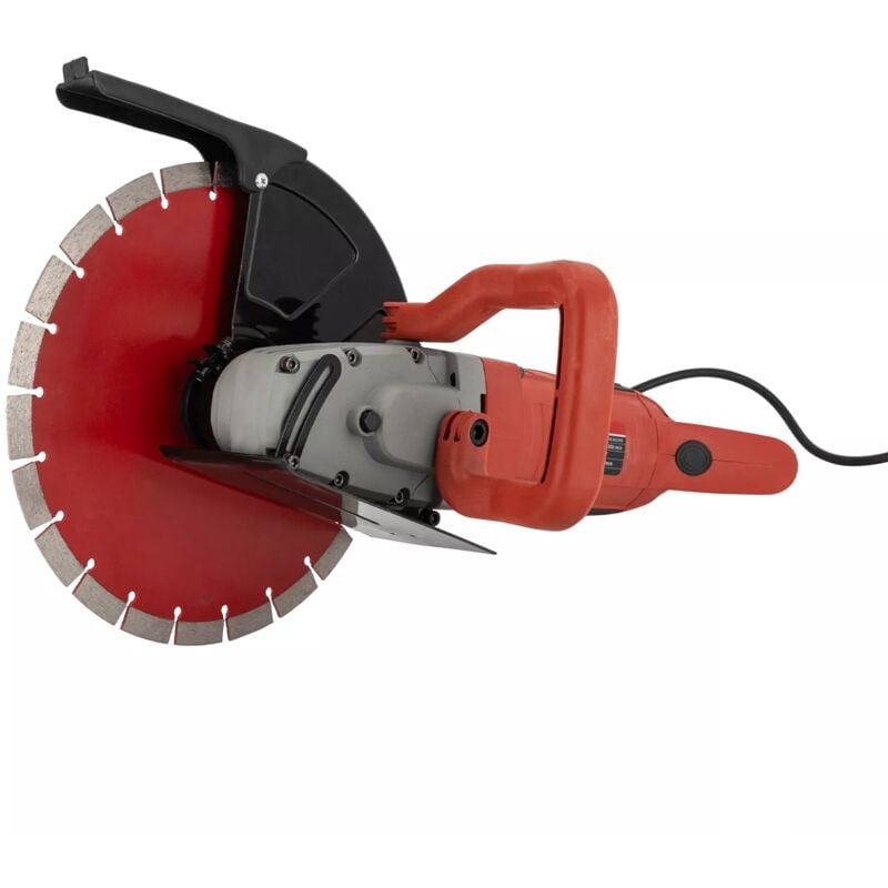 4300r / min scie à béton électrique, Découpeuse électrique, Disqueuse à béton 304mm scie circulaire scie à tronçonner avec 2 lames de scie