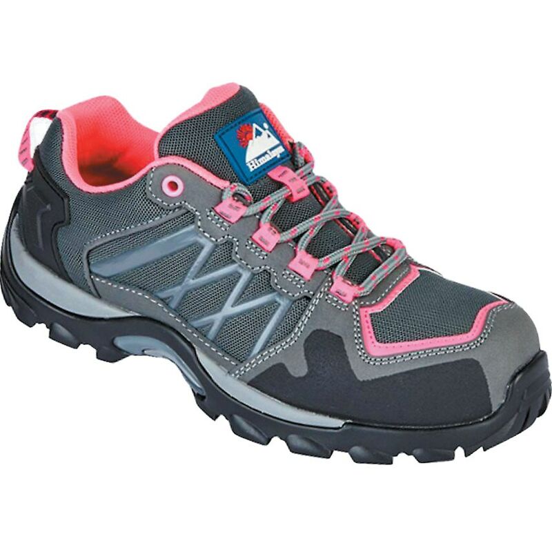 4302 Women's Metal Fee Gey/Pink Coss Safety Taines - Size 3 - Pink - Himalayan