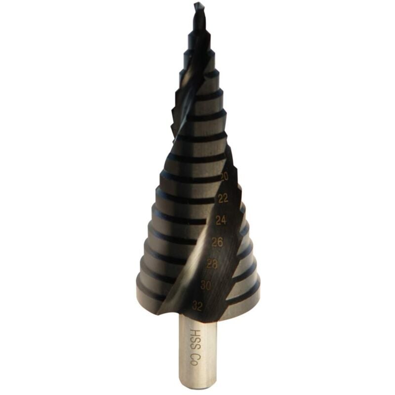 Image of Tigrezy - 4–32 mm metrischer Stufenbohrer mit 5 % Kobalt für Edelstahl und Hartmetall (15 Stufen)