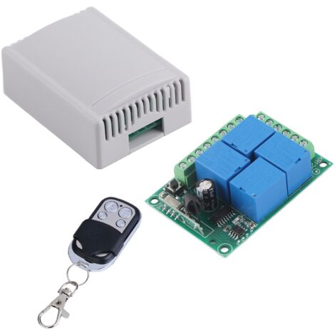 433-MHz-Funkfernbedienung für 4-Kanal-Garagentore, 12-V-Gleichstromempfänger mit Fernbedienung