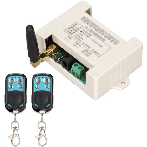 433-MHz-Funkrelais-Schalter, 4 Fernbedienungen, Einkanal, automatische Lernfunktion
