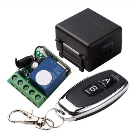 433 MHz momentary self-locking wireless remote control switch with latching delay relay, 12V remote switch