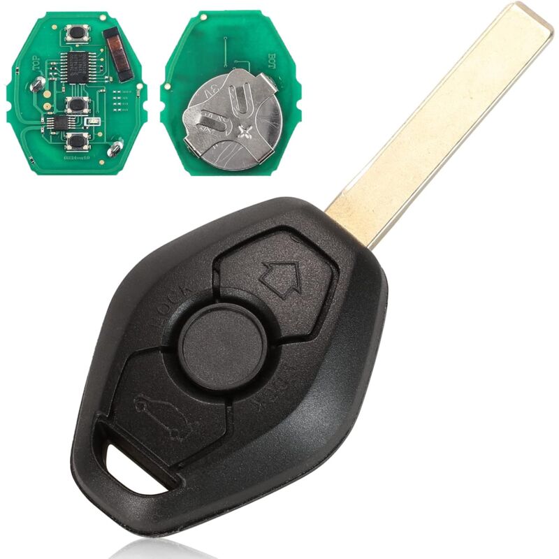 Coocheer - 433Mhz 3 Boutons Coque Clé Télécommande de Voiture avec ID46 Chip pour b-mw 3 5 7 Series E46 E60 E83 E53 E36 E38 Clé à Distance