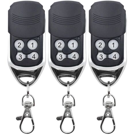 433MHz Telecommande Universelle Portail,Telecommande Camé Porte de Garage de Remplacement, Super Copie, Code Fixe, Code Roulant, Applicable à Télécommande DOORHAN MOTORLIN,3pcs
