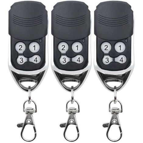 433MHz Telecommande Universelle Portail,Telecommande Camé Porte de Garage de Remplacement, Super Copie, Code Fixe, Code Roulant, Applicable à Télécommande DOORHAN MOTORLIN,3pcs