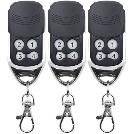 433MHz Telecommande Universelle Portail,Telecommande Camé Porte de Garage de Remplacement, Super Copie, Code Fixe, Code Roulant, Applicable à Télécommande DOORHAN MOTORLIN,3pcs