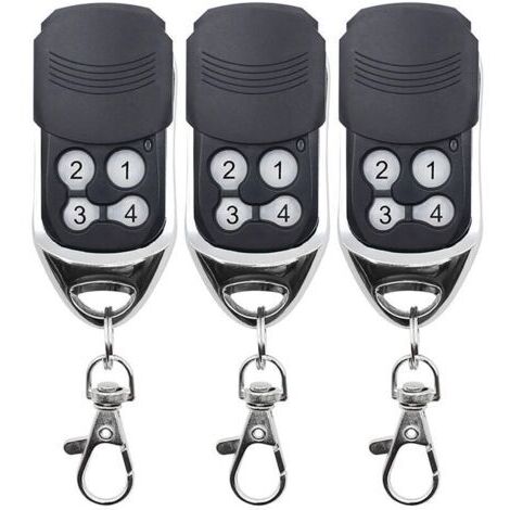433MHz Telecommande Universelle Portail,Telecommande Camé Porte de Garage de Remplacement, Super Copie, Code Fixe, Code Roulant, Applicable à Télécommande DOORHAN MOTORLIN,3pcs