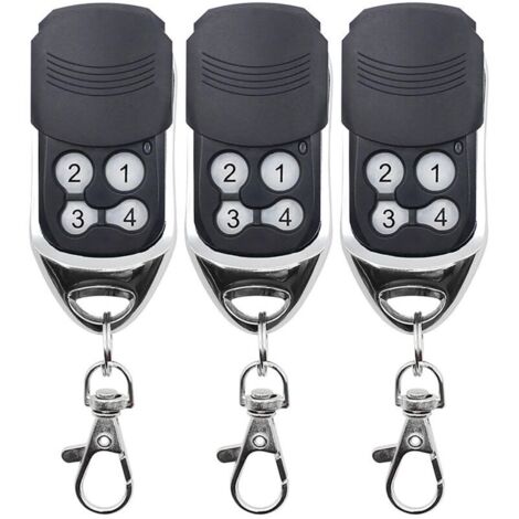 433MHz Telecommande Universelle Portail,Telecommande Camé Porte de Garage de Remplacement, Super Copie, Code Fixe, Code Roulant, Applicable à Télécommande DOORHAN MOTORLIN,3pcs