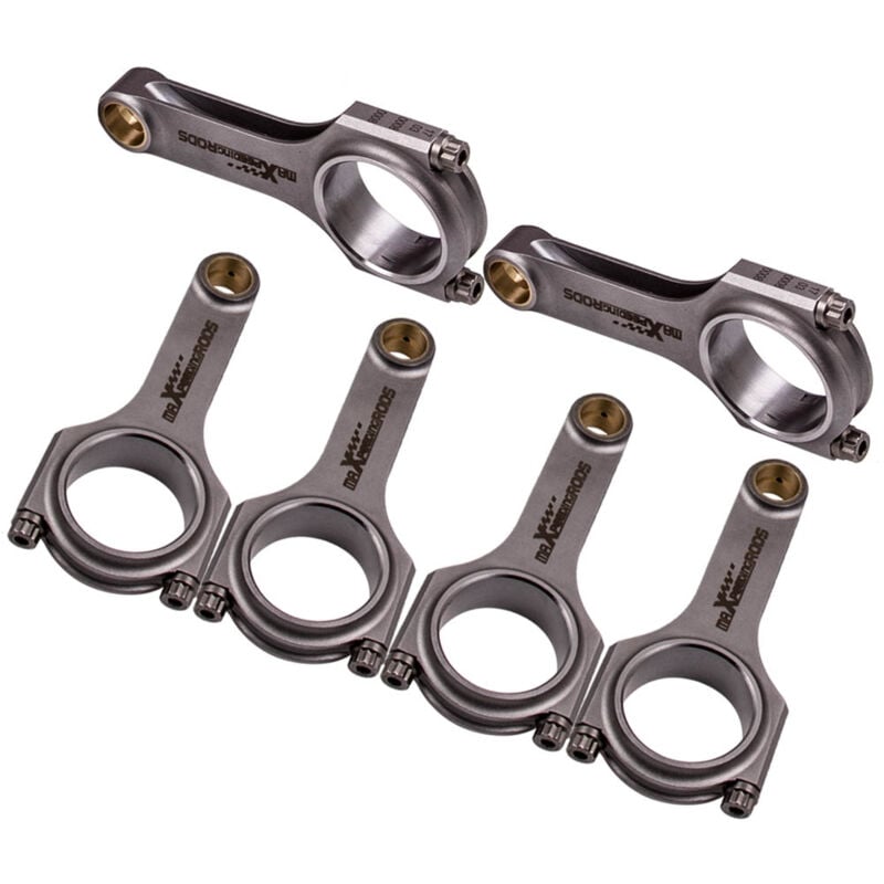 Image of Maxpeedingrods - 4340 Pleuel Bielas Für Nissan Rb26 Rb28 Skyline R32 R33 R34 Stroker-kit 119,5 m6x Pleuel Conrods Für Nissan RB26 RB28 Skyline R32