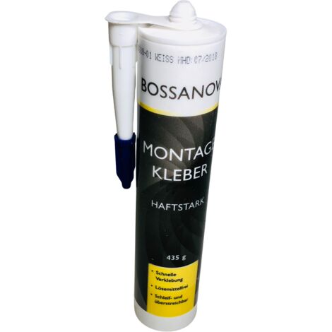 435 g Bossanova Montage Kleber Weiß Verklebung Kleister Haftung Klebestoff Halt