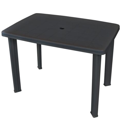 Garden Table Anthracite 101x68x72 cm Plastic