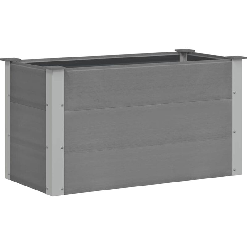 Garden Raised Bed Wpc 100x50x54 Cm Grey Vidaxl