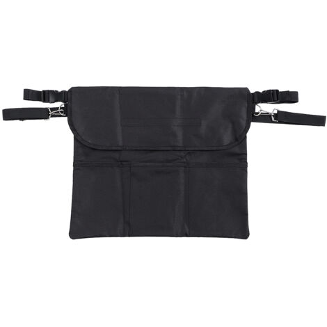 43x35.5cm Black Wear Resistant Oxford Cloth Storage Bag Organizer for Chair Wheelchair Use