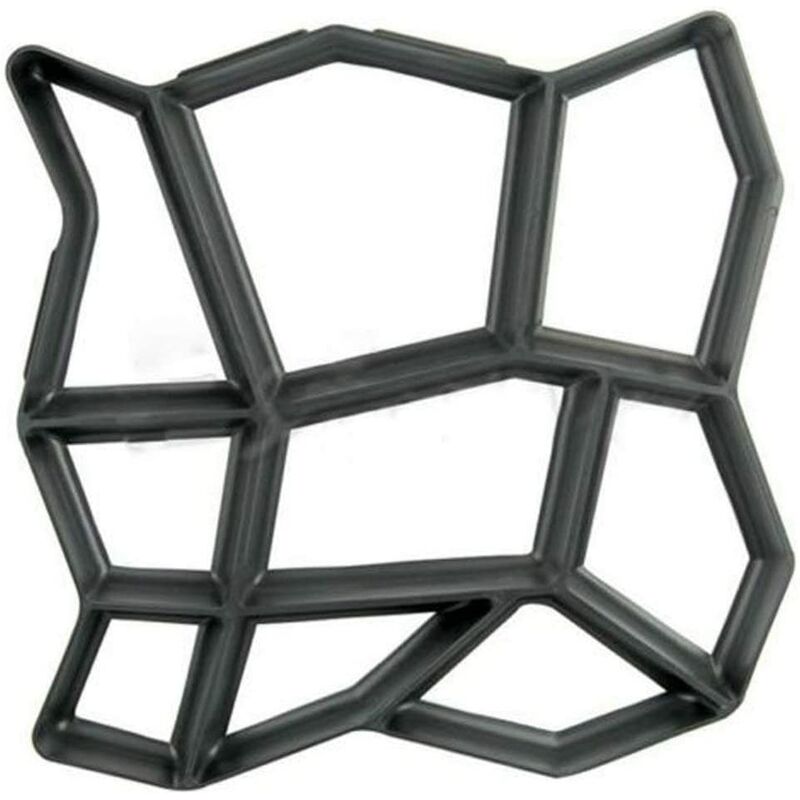 Aougo - 43x43cm Béton Irrégulier Pavé Moule pour Path Path Maker Plastique Pavage Moule Moule pour Pavage Allée Jardin Patio Decking Pathmate Pierre