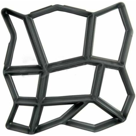 43x43cm Moule à Pavé Irrégulier Béton pour Chemin Path Maker Moule à Pavage Plastique Moule pour Pavement Allée Patio de Jardin Terrasse Pathmate Stone