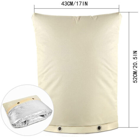 (43x52cm-Beige) Coprirubinetto isolante per tubo flessibile, tasca per tubo esterno, protezione invernale per tubo flessibile