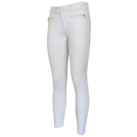 44 IT, Bianco: Pantaloni donna equitazione in tessuto tecnico elasticizzato modello Carmen
