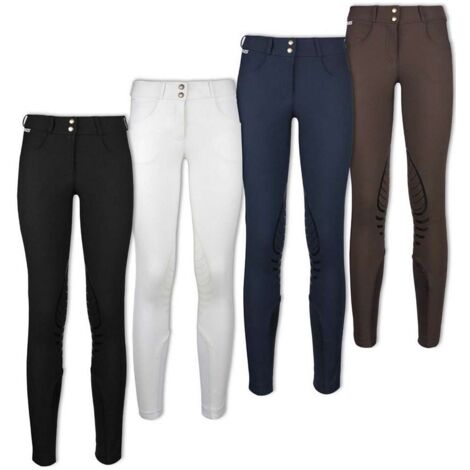 44 IT, Nero: Pantaloni da donna per equitazione modello Aurora