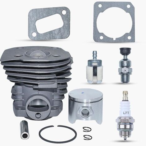 44 mm Kit Cylindre Piston Nikasil, pour Husqvarna 350 351 353 346 Jonsered CS 2150 2149 2152 2153 Tronçonneuse Soupape de Surpression Joint Bougie d'Allumage Filtre à Carburant