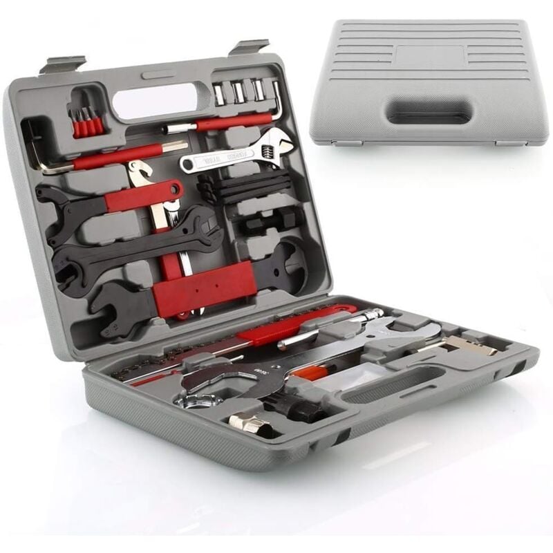 Ineasicer - 44 pièces Trousse d'outils de Réparation de Vélos avec Boîte en Plastique Outil de Réparation