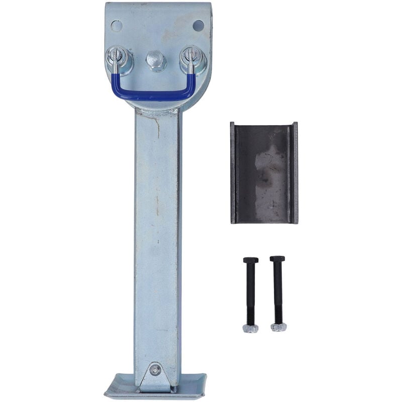 Jeffergarden Support de cric de remorque 440-690mm, jambe tombante, charge de 2000kg, fer galvanisé pour camping-car, camping-car, caravane