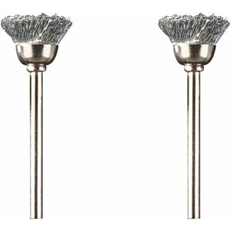 442 Lot de 2 Brosses boisseau en Acier Diamètre 15mm pour Nettoyer