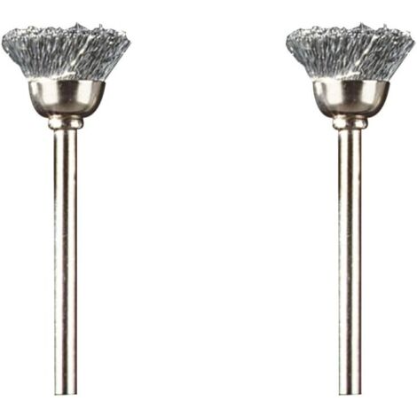 442 Lot de 2 Brosses boisseau en Acier Diamètre 15mm pour Nettoyer