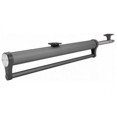 442 mm langer, verschiebbarer Kleiderbügel, verstellbare Teleskopstange, Kleiderschrankaufbewahrung, stabiler Hosenbügel, platzsparend, Grau