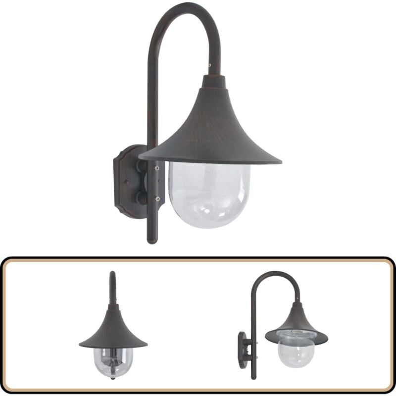 44213 applique jardin E27 42 cm aluminium bronze - Applique Murale Extérieure - Éclairage Jardin - Luminaire Extérieur - Lampadaire Extérieur