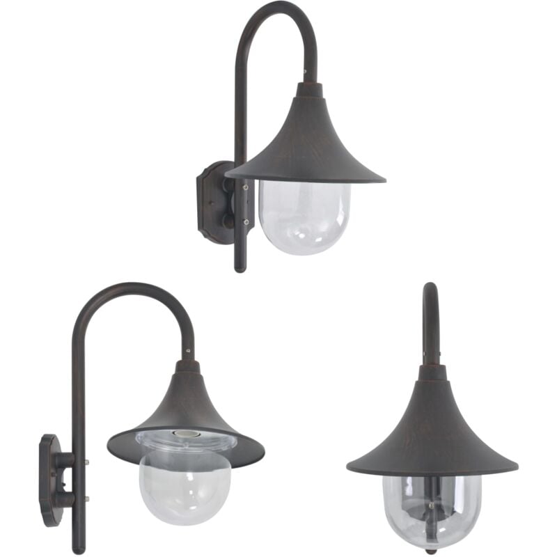 44213 applique jardin E27 42 cm aluminium bronze - Applique Murale Extérieure - Éclairage Jardin - Luminaire Extérieur - Lampadaire Extérieur