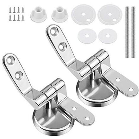 (4×4×3cm)Charnière abattant WC Fixations Remplacement WC Siège Charnière avec Boulons et écrous 1 Paire