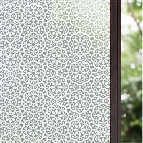 (44,5x500 cm) Pellicola elettrostatica per finestre per la privacy, adesiva, oscurante, effetto vetro satinato, pellicola decorativa per finestre di bagno, casa, cucina, ufficio